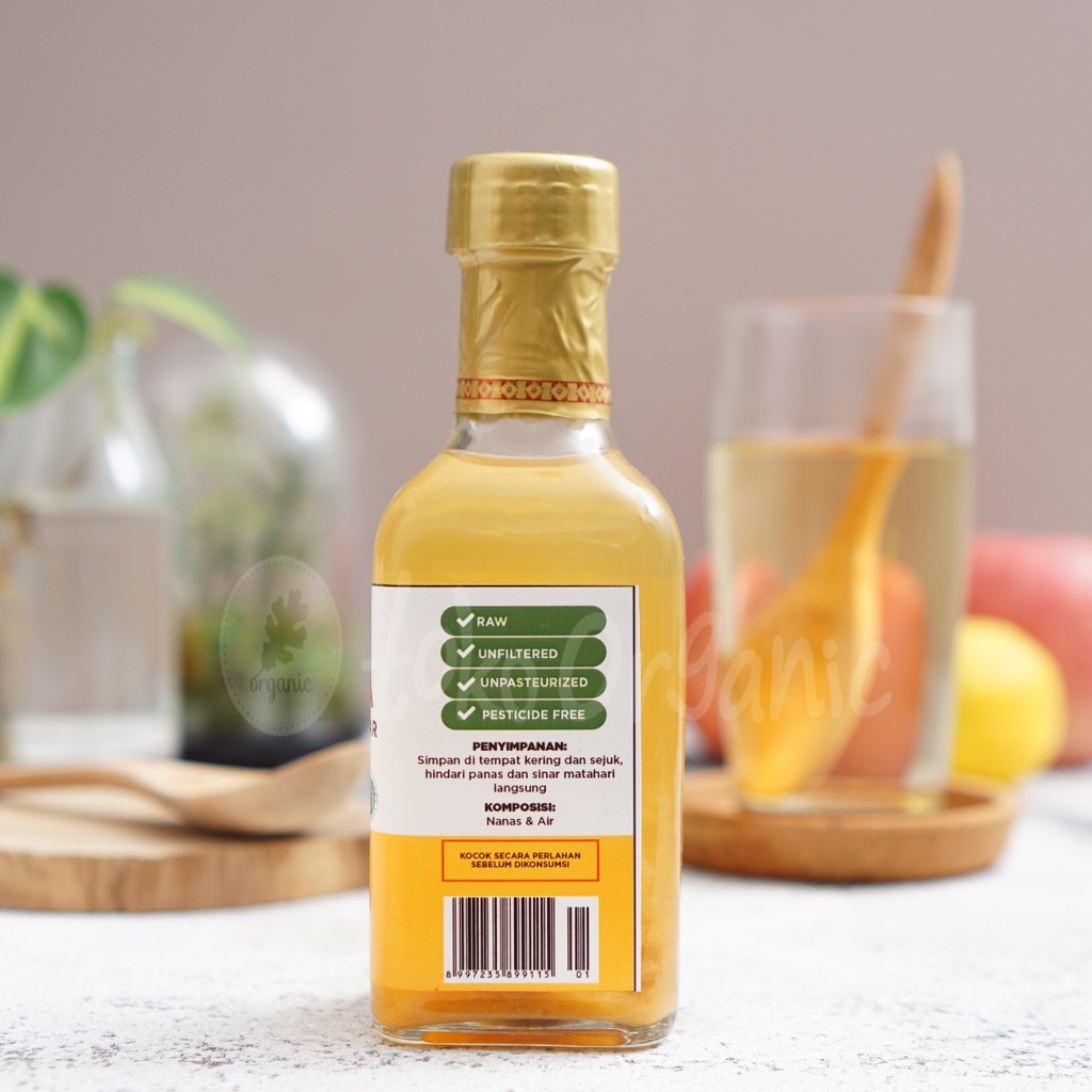 

MAR Dehealth Supplies FINEGA CUKA NANAS Pineaple Vinegar Alami With Mother - 250ML