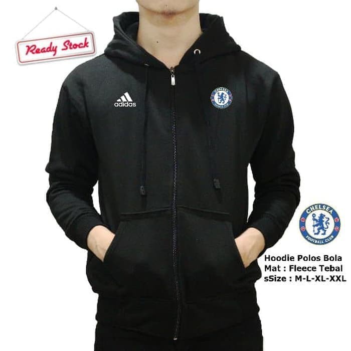 Jaket Hoodie Halfzipper Sweater Chelsea Adidas Obral Promo Murah