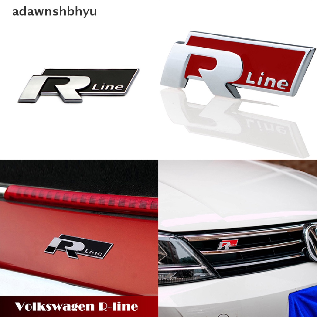 Adawnshbhyu Stiker Emblem Badge Mobil Trunk Metal Rline R-LINE Untuk VW CC GTI Passat