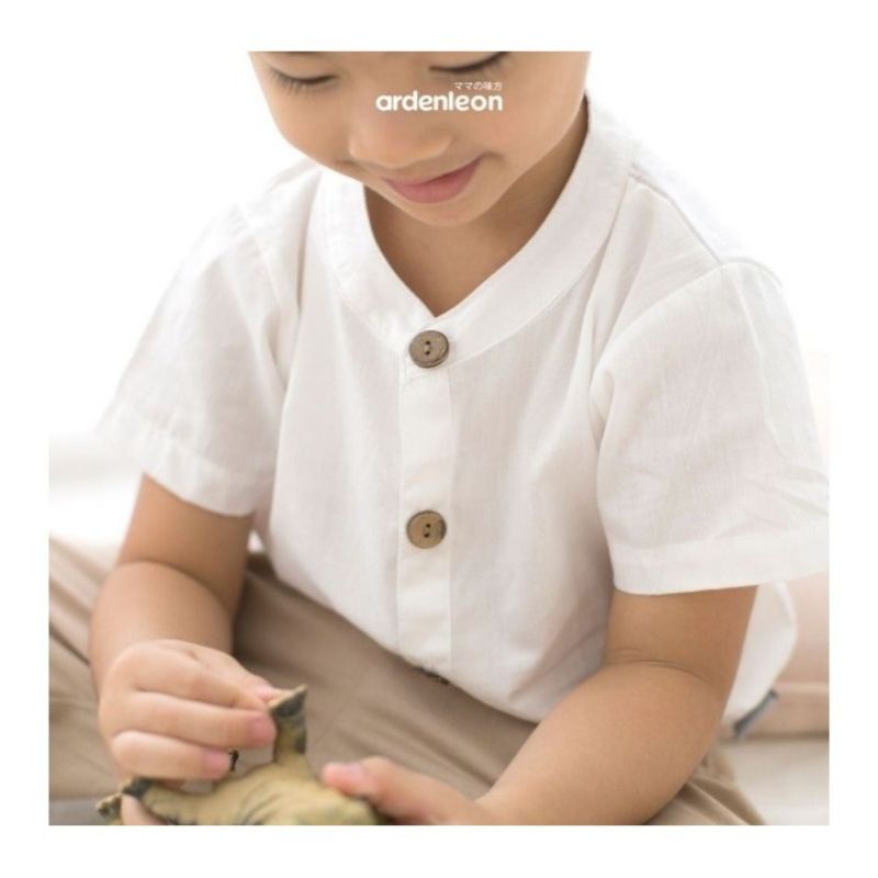 ArdenLeon ASLAN BUTTON SHIRT / Arden Leon Atasan Anak Laki-Laki 1-7y / Kemeja Anak Lengan Pendek