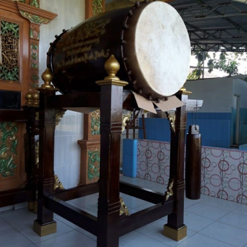 bedug mesjid ukir kayu jati 75×120cm