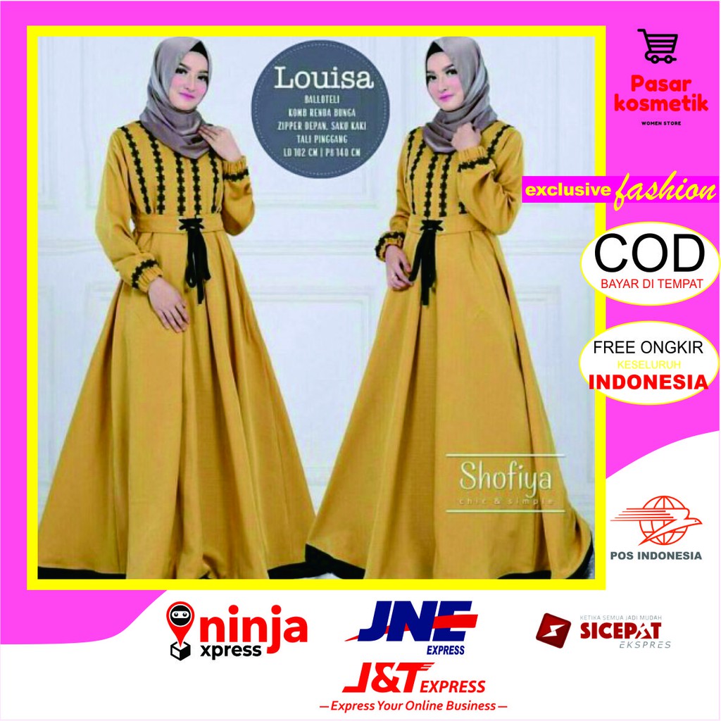 baju gamis balotelli wanita baju gamis wanita syari baju gamis balotelli wanita louisa gamis murah