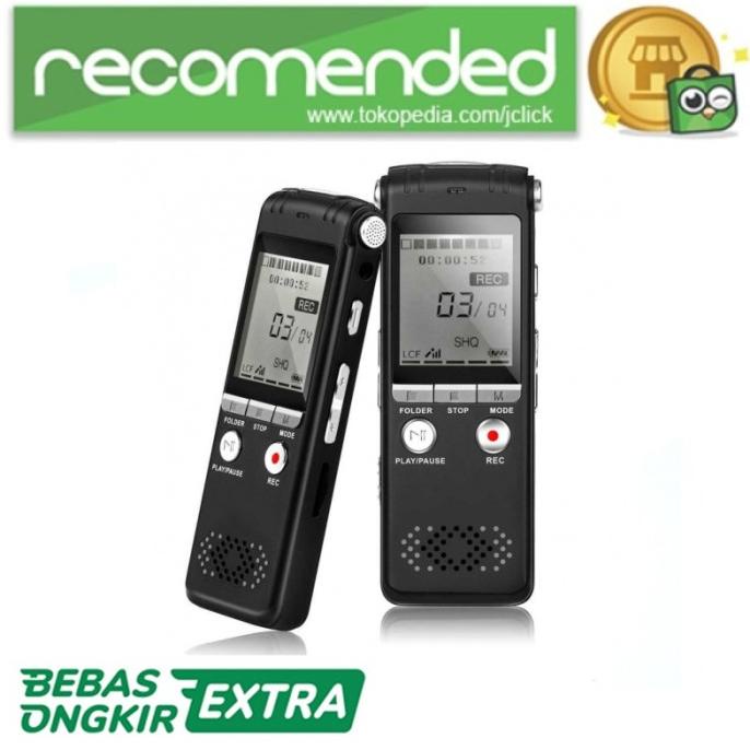 Best Seller Perekam Suara Hd Microphone Digital Voice Recorder 8Gb - N131 - Hitam