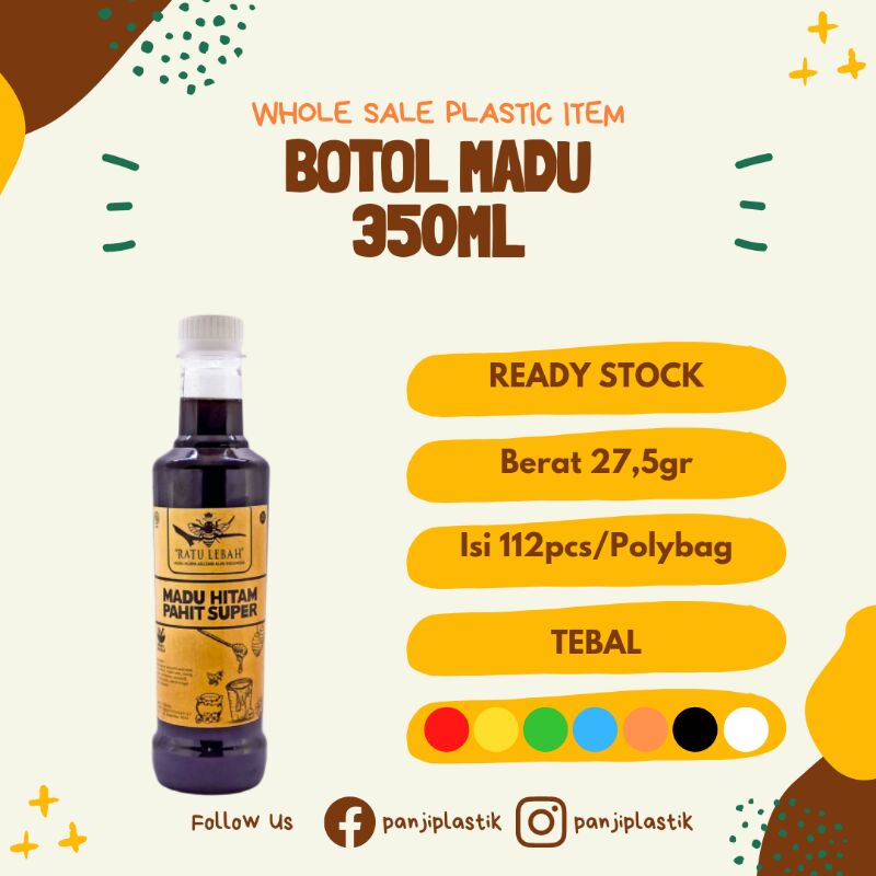 112pcs Botol Plastik Madu 350 ML