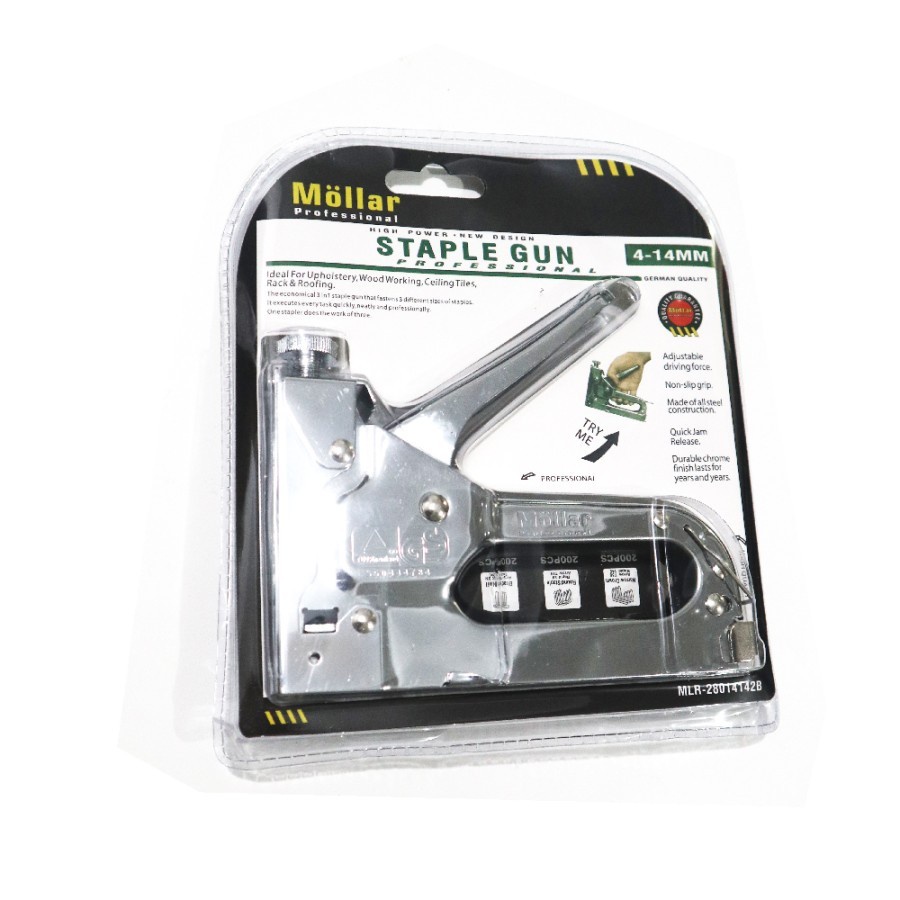 

MOLLAR Staple Gun Tembak Staples Mollar 3in1 Stepler Hekter jok kulit kardus