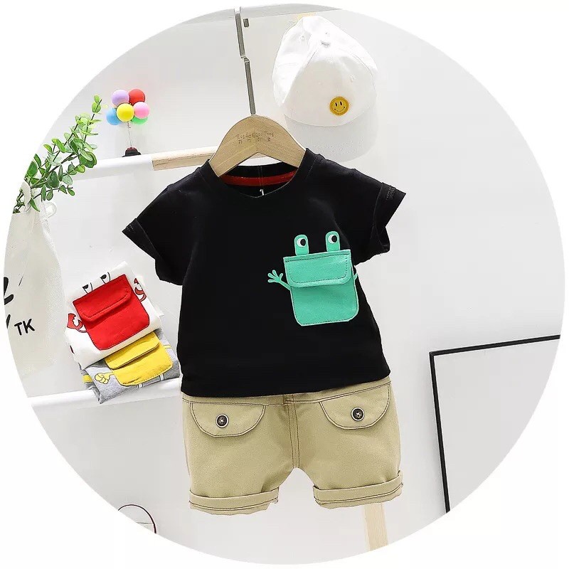 SETELAN BAJU ANAK LAKI LAKI (LUPIN) 1-4 TAHUN/ WIKEN STORE-Hitam
