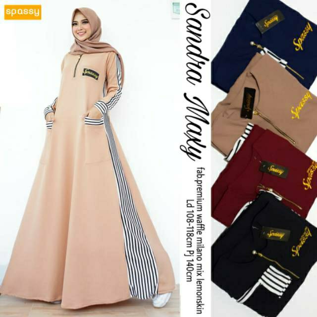 Sandra Maxy Ory by Spassy Dress Maxy | Maxi Dress | Suplier Hijab Solo | Grosir Hijab Solo