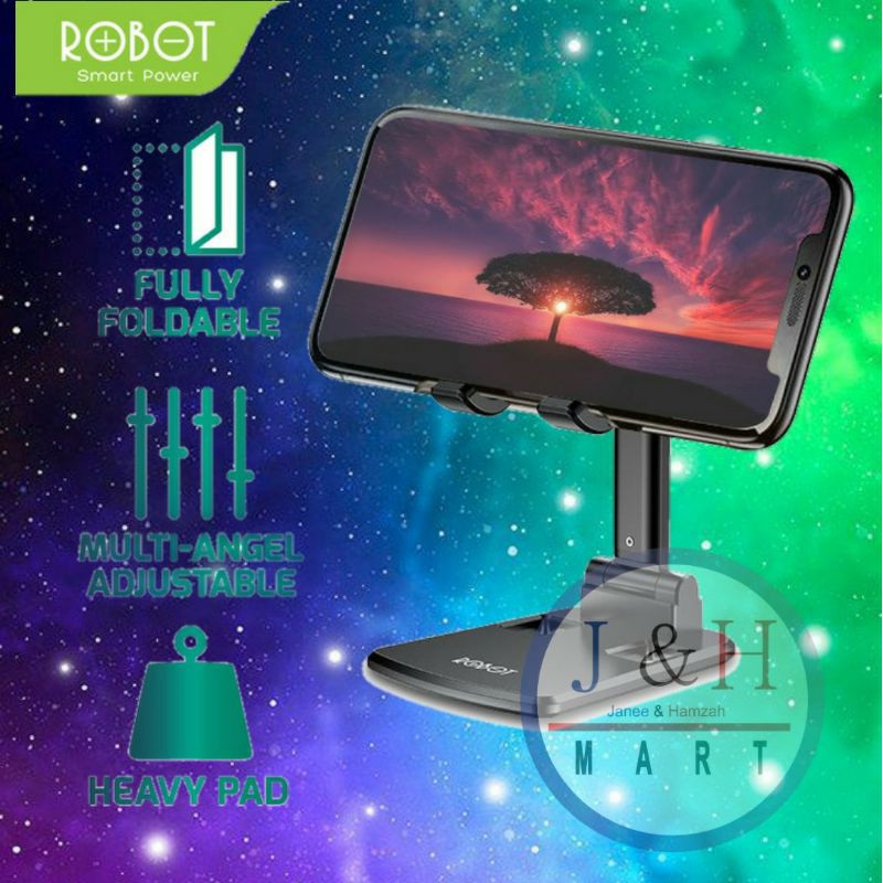 ROBOT Tempat HP Lipat Full Phone Holder Dudukan Stand Penyangga Handphone di Meja