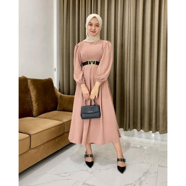 DEWI MIDI DRESS CRINCLE AIRFLOW