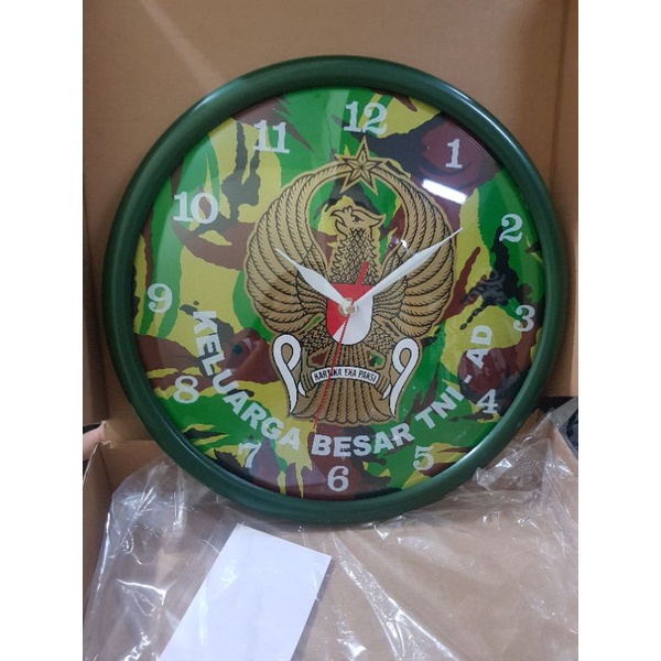 Jam dinding TNI AD LORENG | Jam dinding logo | Jam TNI AD loreng | Jam dinding army