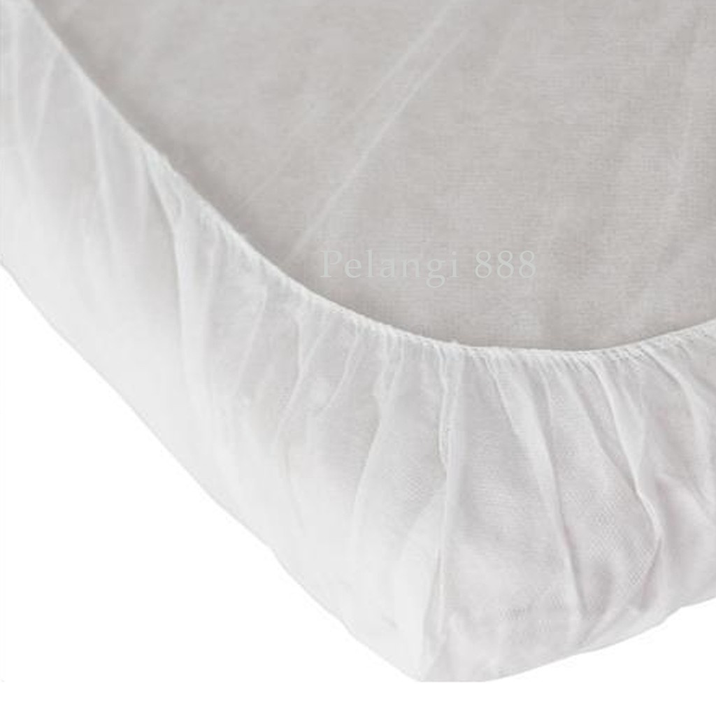 Disposable Bed Sheet Sprei Sekali Pakai Alas Ranjang Facial Massage Salon | Disposable Bed Sheet Karet White | Alas Kasur | Sprei