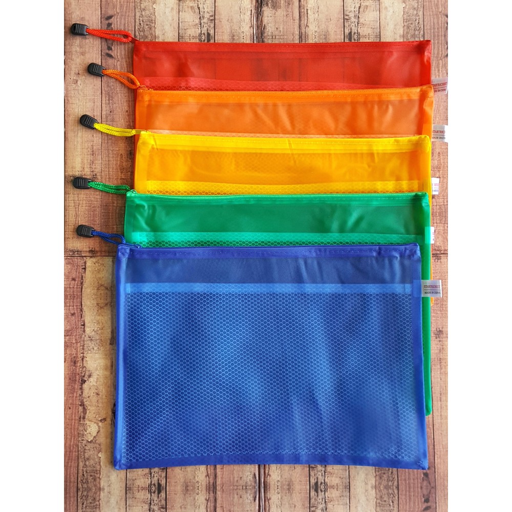 Startrichest Zipper Bag B4 Jaring - Map Kantung - Map Plastik Resleting