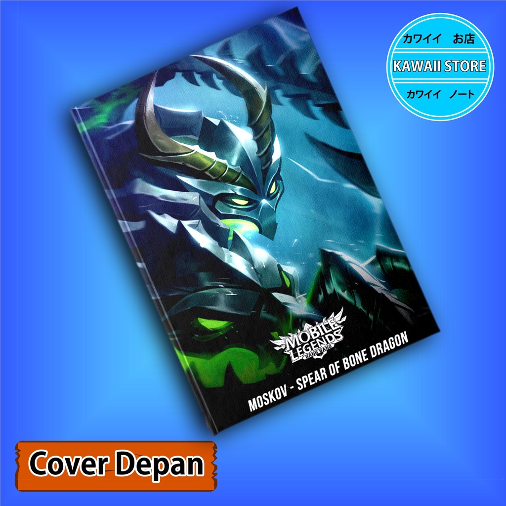 

Notebook / Pocket book Hard Cover Game MLBB MOSKOV-SPEAR OF BONE DRAGON uk A5 & A6 / Notes Book