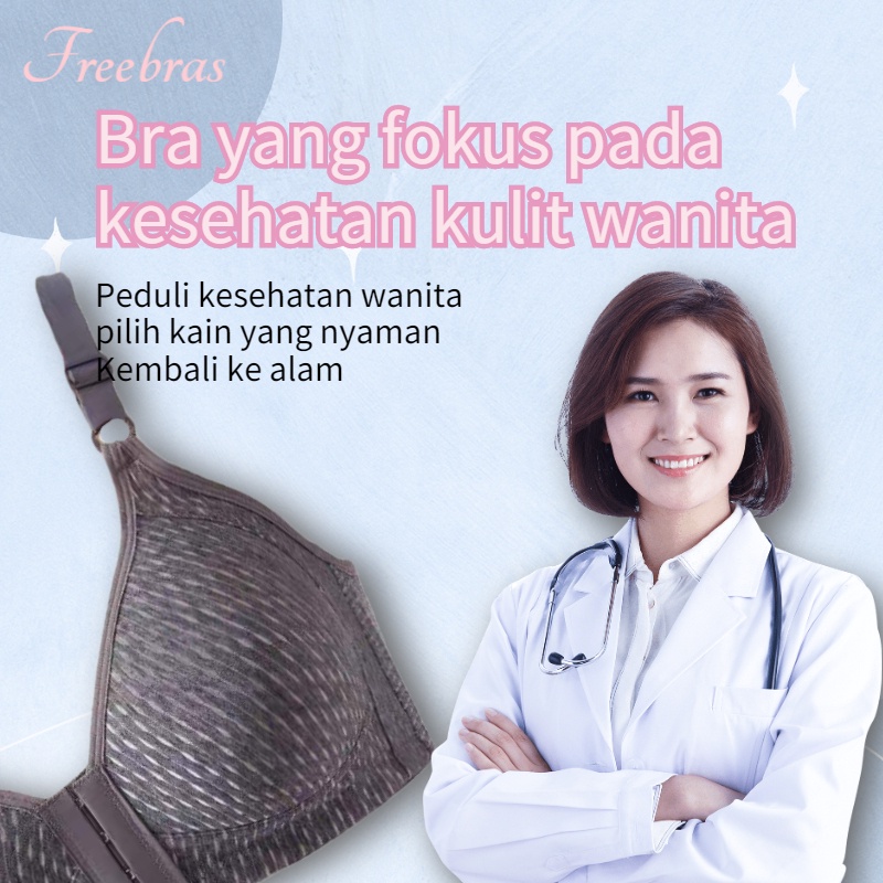 Bra Wanita Plus Ukuran Push-up Bra Gesper Depan Bagus Bra Nirkabel Katun Yang Nyaman Pakaian Dalam Mulus Dalam Sederhana Bra Kancing Depan Lingerie Seksi Dengan Busa Pakaian Dalam Katun Pakaian Dalam Yang Bernapas Warna Solid Dalam Mode Olahraga Wanita