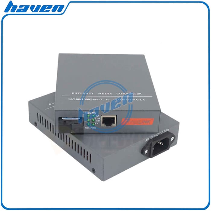 1 pair gigabit fiber optic converter - FO Converter rj45 single mode