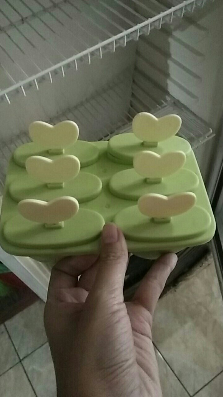 Cetakan Es Cream Hati  Isi 6bj