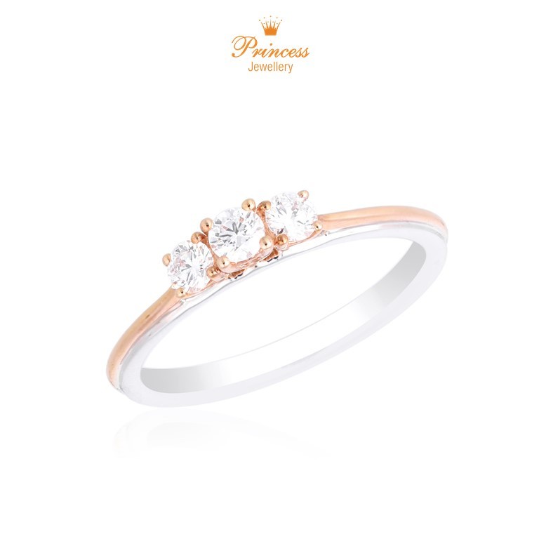 Cincin Berlian Trilogy PLR646017 Princess Jewellery