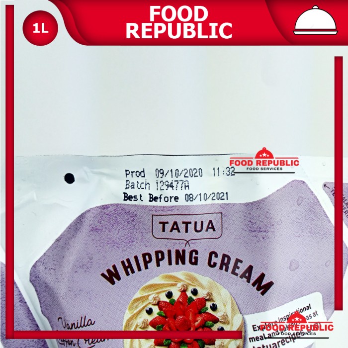 

Krim- Tatua Whipping Cream 1 Ltr Import New Zealand Kualitas Premium -Krim.