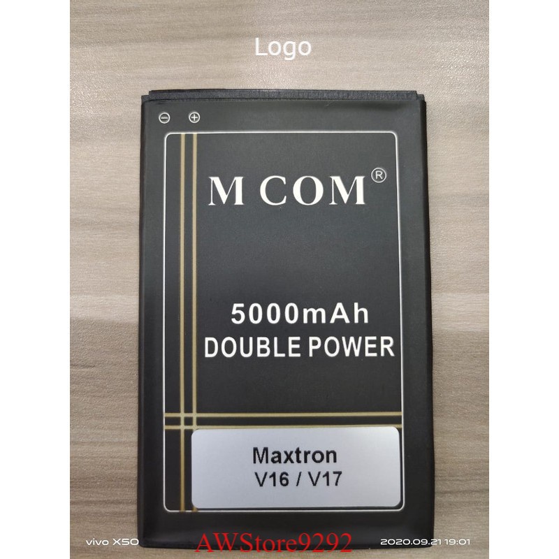 Mcom Battery Batre Baterai Double Power Mcom Maxtron V16 V17