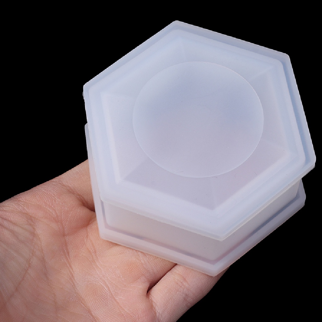 [OOID] Silicone Hexagon Jewellery Storage Box Mold Resin Casting Mould DIY Craft ID