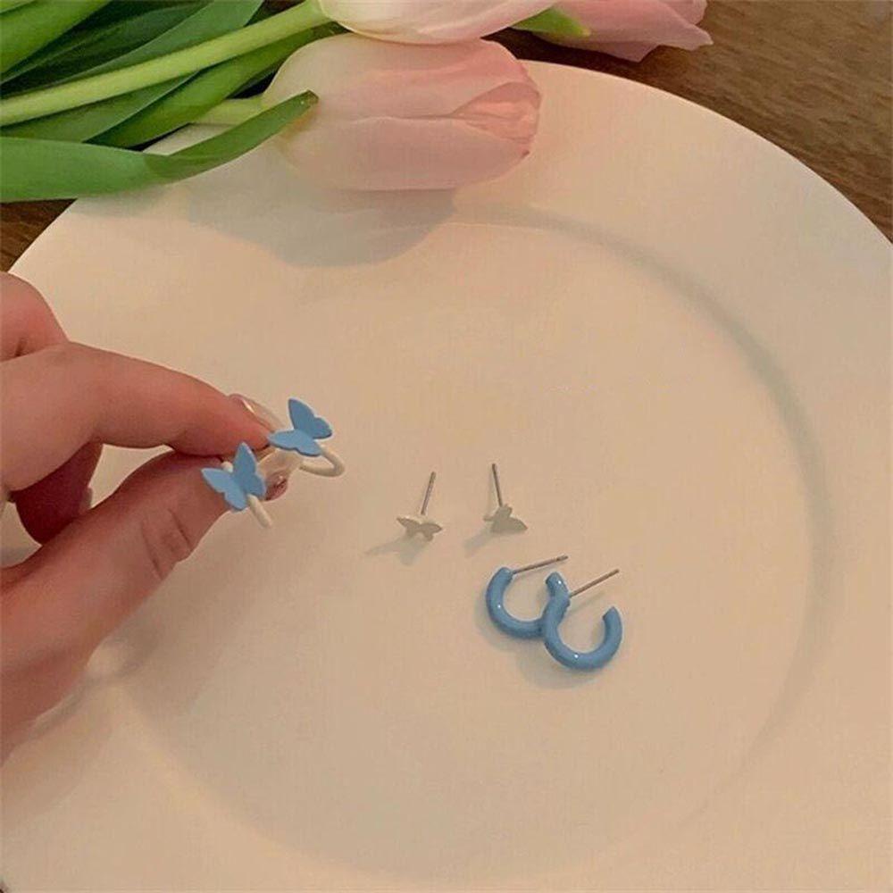 Mxbeauty Anting Hoop Wanita Trendi Manis Untuk Perempuan Warna Permen Eleagnt Temperamen Menjuntai Drop Earrings