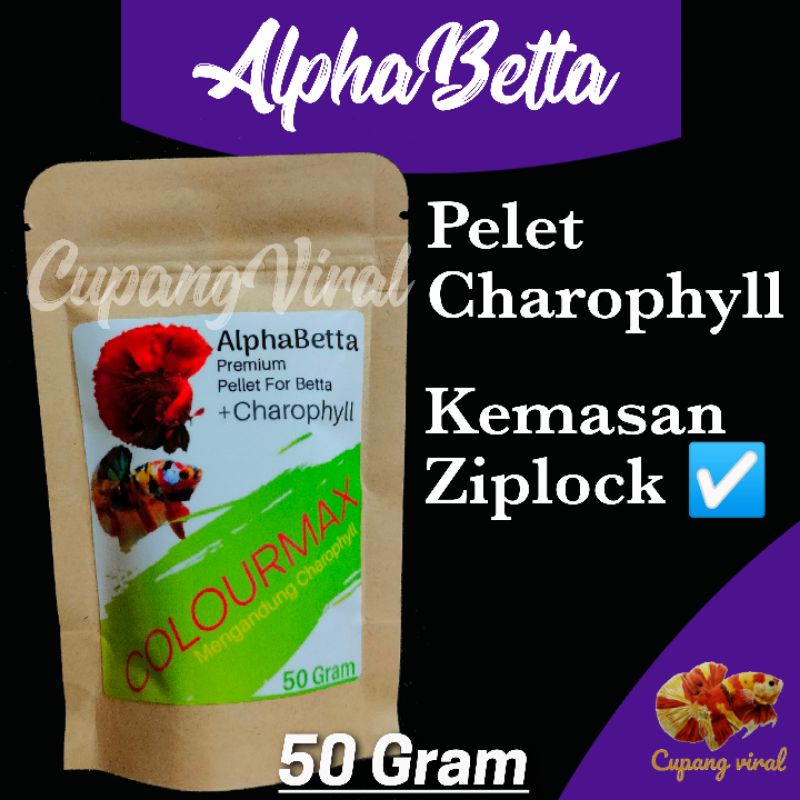 AlphaBetta - Colourmax / Pelet Warna Cupang With Charophyll 50GR