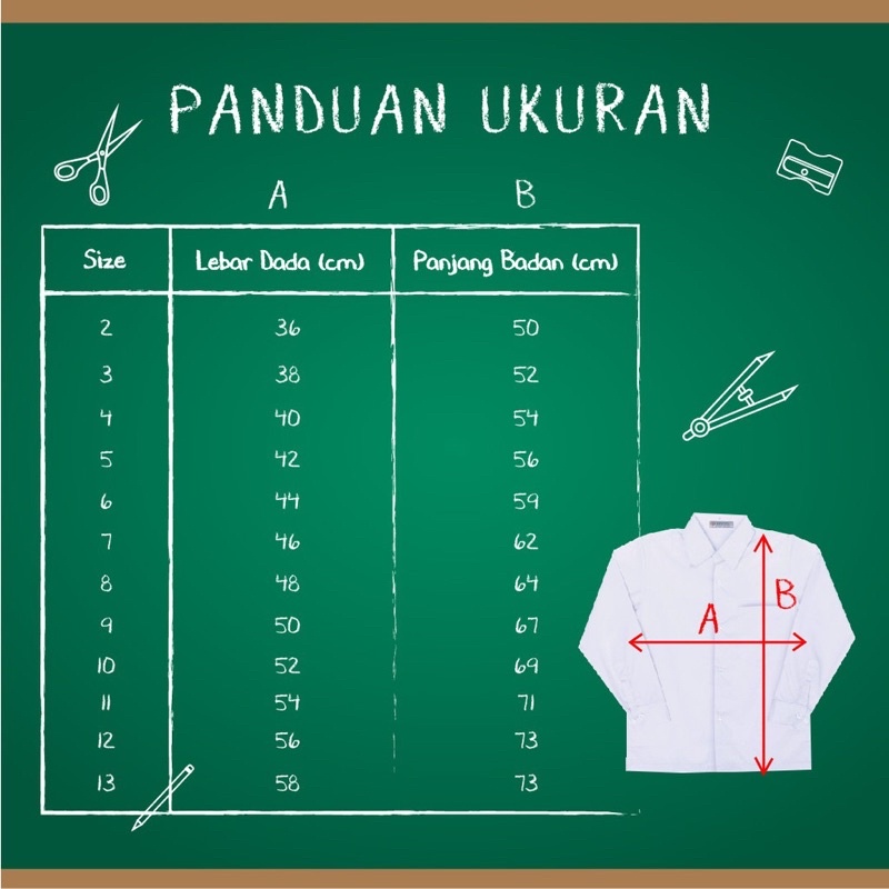 Seragam SD Woffi Kemeja Panjang Badge Special Edition Putih / SERAGAM SEKOLAH PUTIH LENGAN PANJANG BAHAN KATUN HALUS