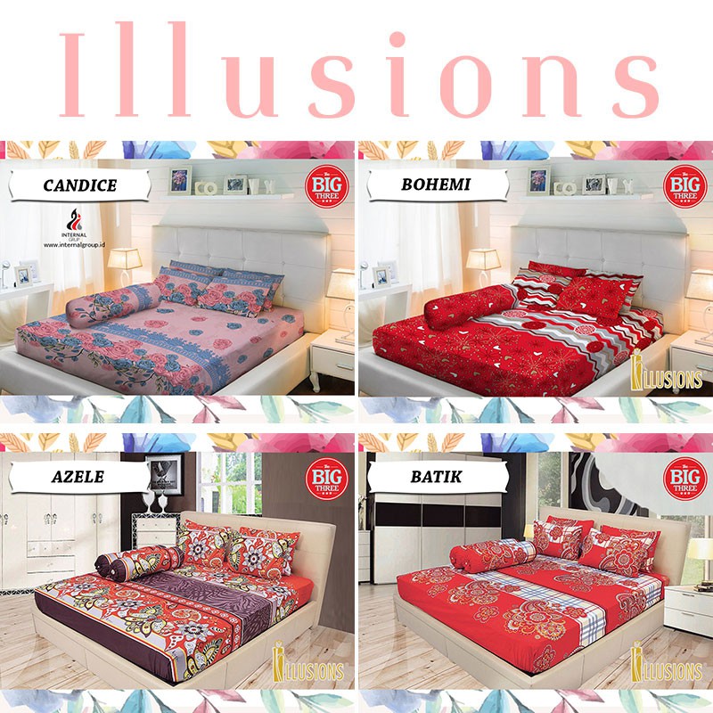 Sprei ILLUSION 120x200 Anabella Galant Hilton Jenny Moza Vermont - Single 120 SP ladyrose group