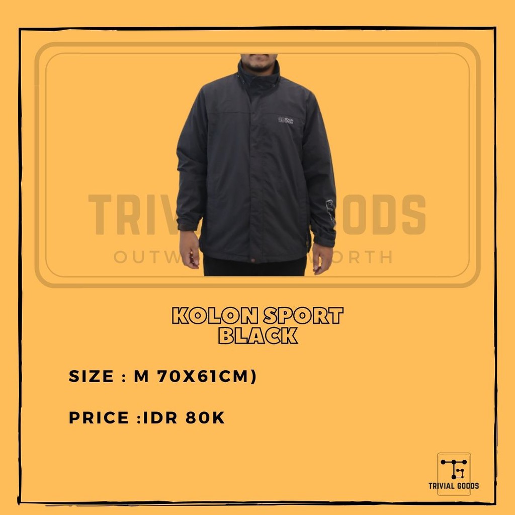 JAKET KOLON SPORT BLACK HIKING