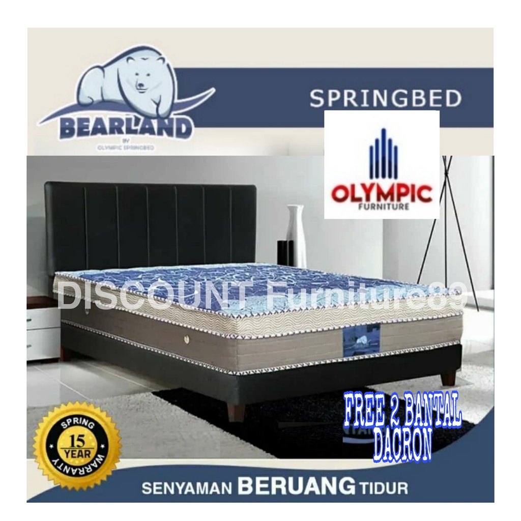 Olympic Springbed Bearland Type Grizzly Full set Divan Sandaran Kasur