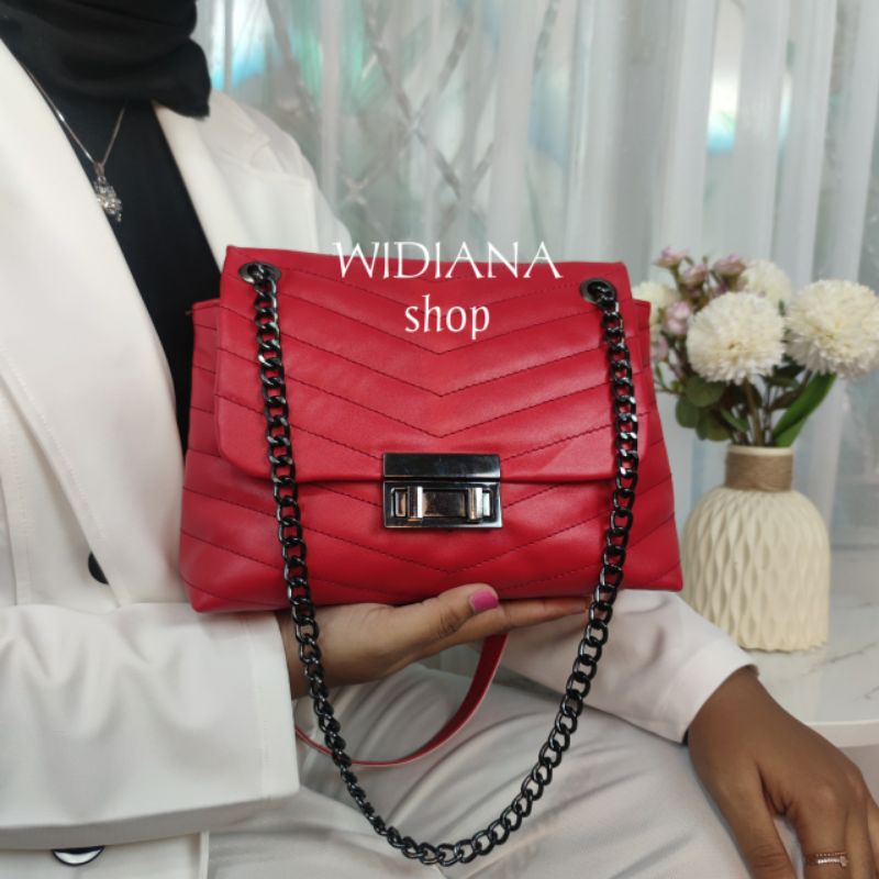 Tas Selempang Wanita Meila Rantai Bordir Fashion Wanita  Kekinian