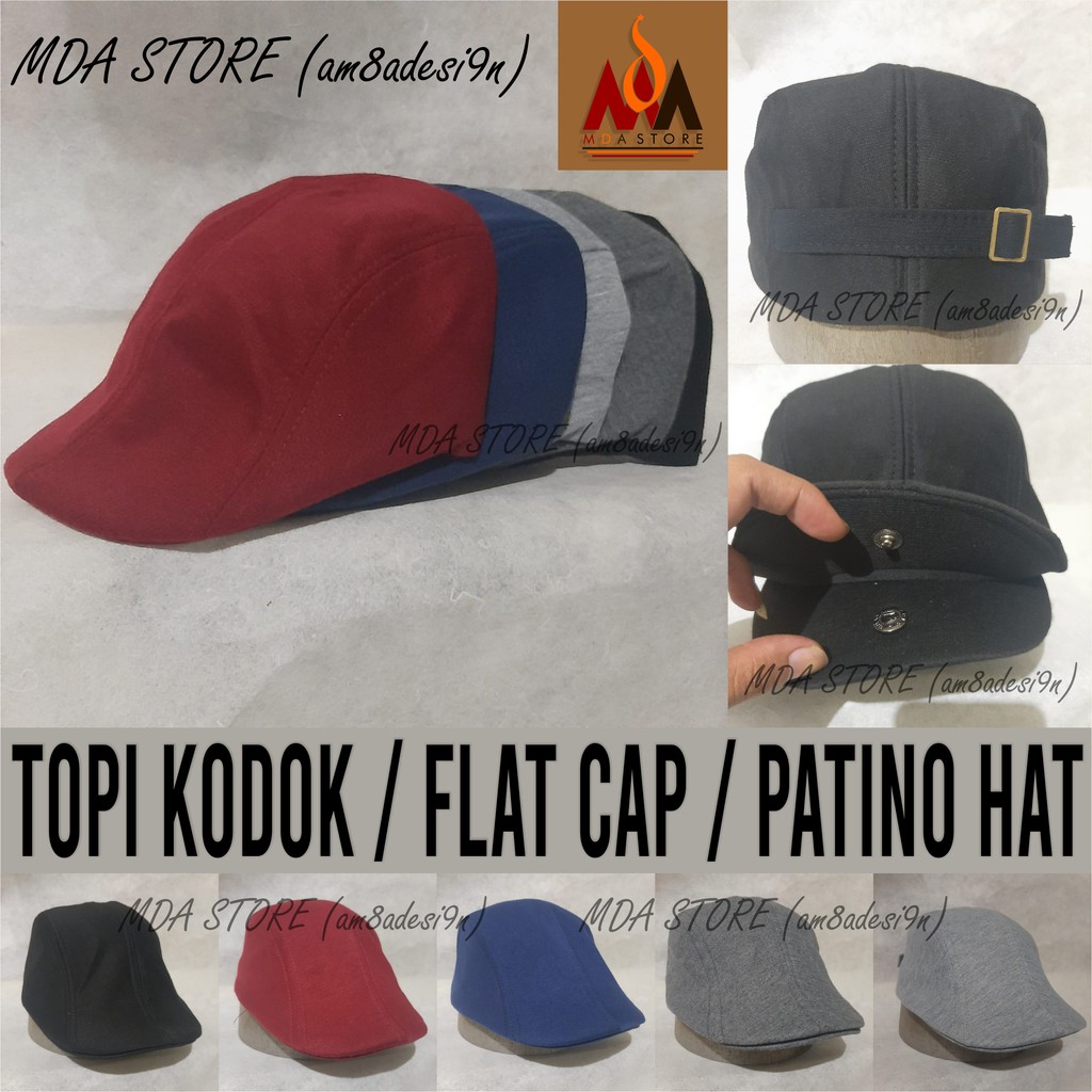 TOPI KODOK / PATINO HAT / FLAT CAP POLOS