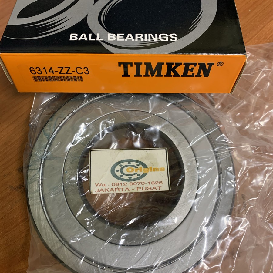 Deep groove ball bearing 6314-2Z-C3 TIMKEN ORIGINAL 6314ZZ 6314 ZZ C3