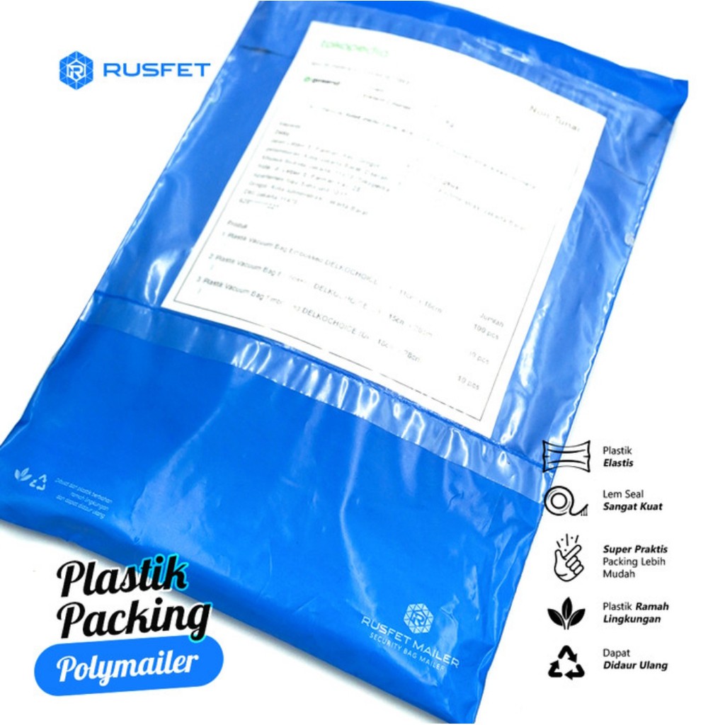 

17CM X 25CM AMPLOP POLYMAILER PLASTIK BIRU. Plastik Packing Onlineshop
