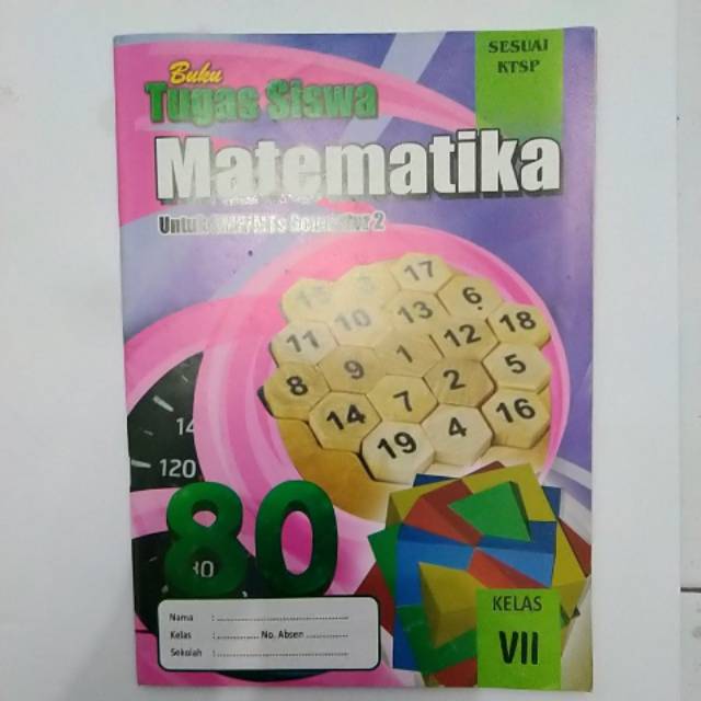 Buku Lks Matematika Smp Mts Kelas 7 Semester Genap Ktsp Shopee