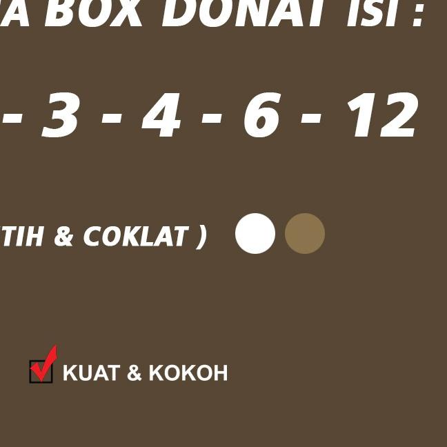 

❊ Kotak Box Dus Donat| COKLAT Isi 6 -(30 Pcs) ☻
