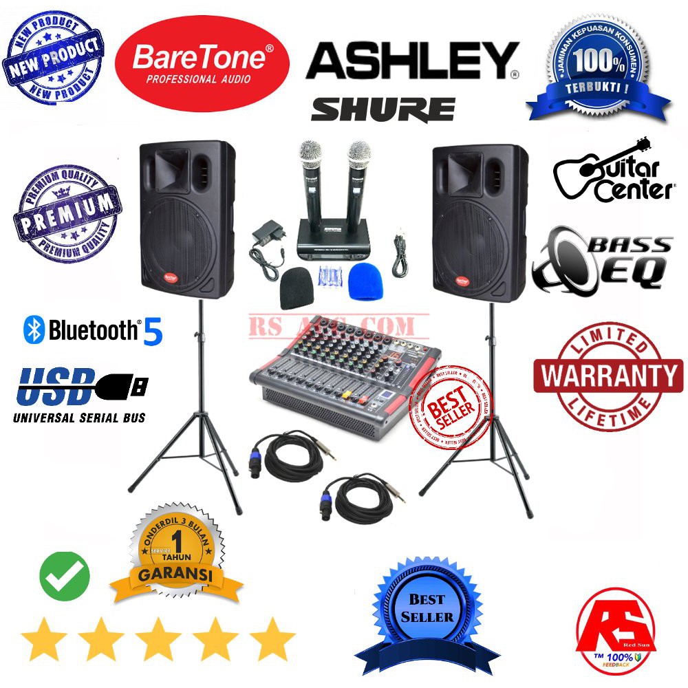 PAKET SOUND SYSTEM HD BARETONE PREMIUM 15 INCH ORIGINAL