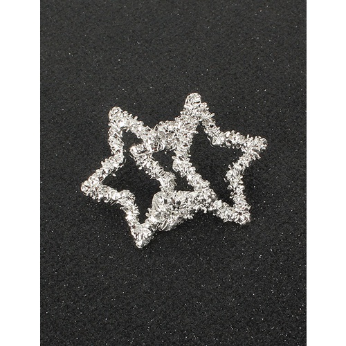 LRC Anting Tusuk Fashion Golden Alloy Five-pointed Star Hollow Earrings K83607