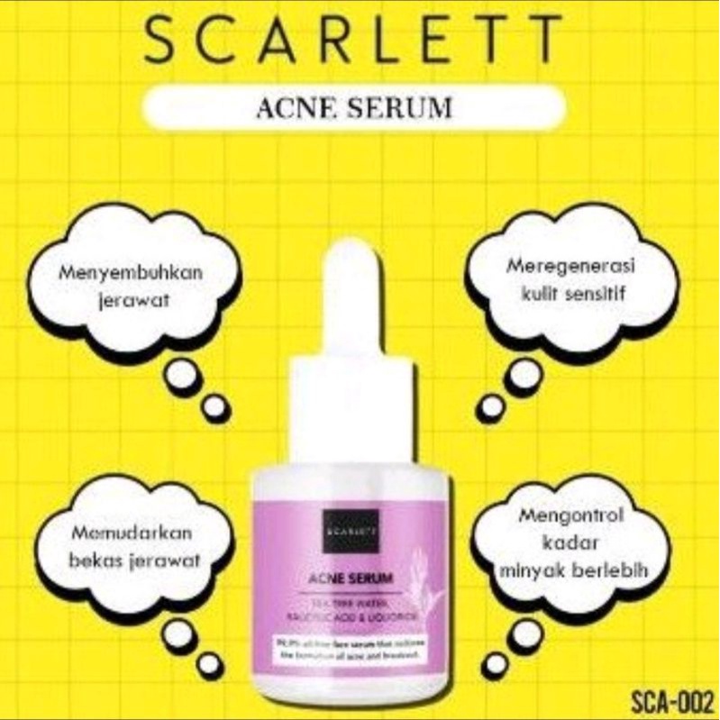 Paket Lengkap Scarlett Acne Pembasmi Jerawat 4 pcs dan 5 pcs 6 pcs Pencerah Brightly Ever After