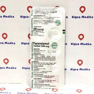 Jual Paracetamol 500mg Strip Mersi Isi 10 Tablet - Obat Pusing / Demam ...