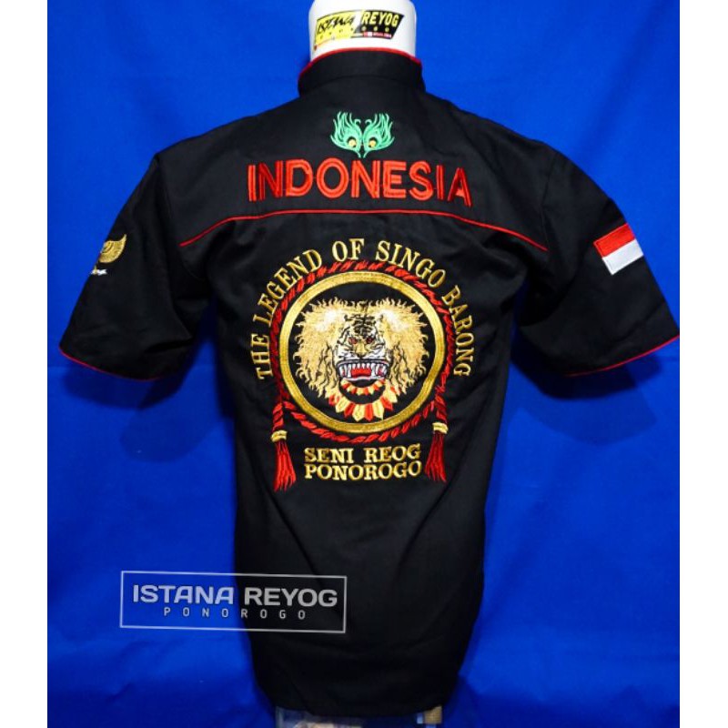 KEMEJA/HEM REOG BORDIR BARONG 01 TERLARIS KEMEJA REOG PENADON BORDIR BAJU REOG PONOROGO