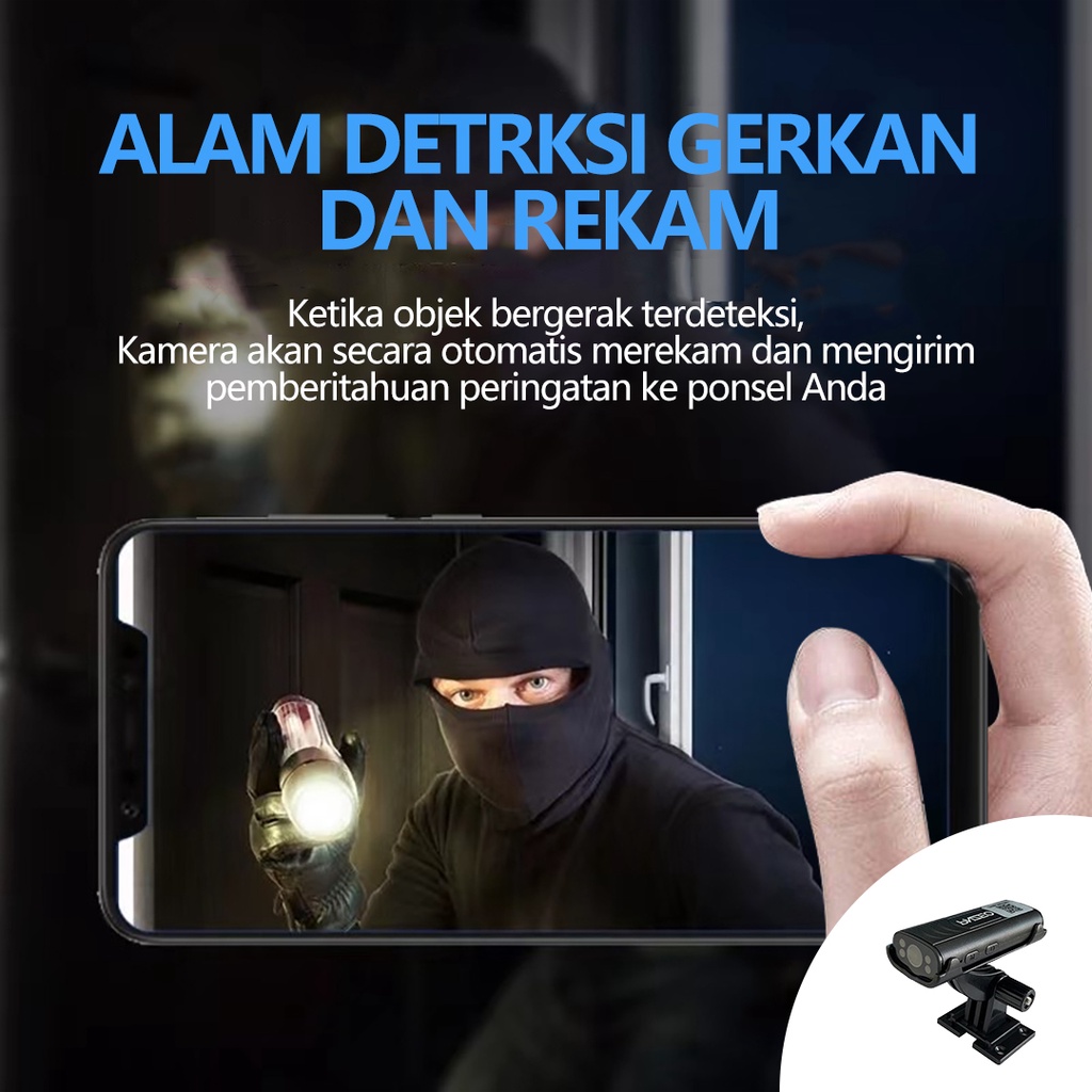 【COD】Spy Camera Mini Wifi Indoor Home Security Wireless Kamera CCTV Mini Tersembunyi  IP Kamera Wifi Kamera Memantau Kamera Jaringan Sudut Lebar Malam Night Vision