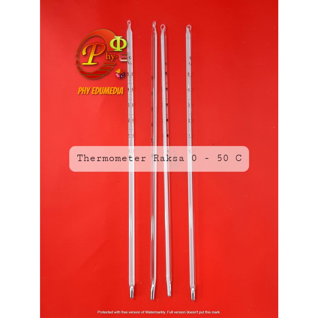Thermometer Air Raksa 0-50 / Termometer Batang Raksa 0-50 C / Thermometer Raksa GEA