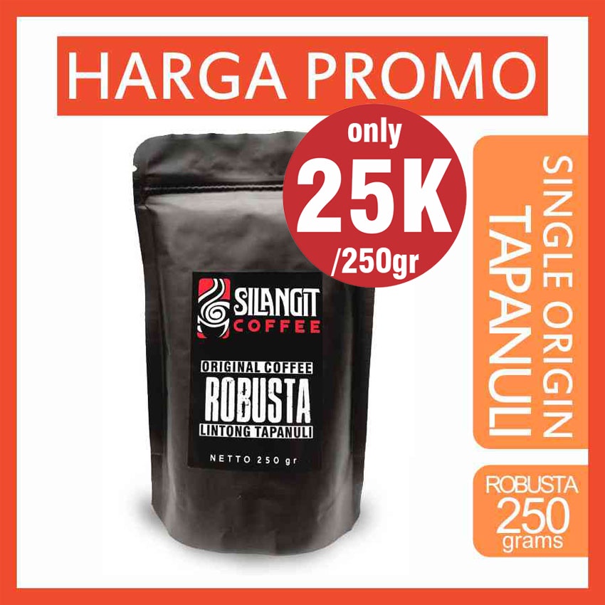 

TERMURAH! SILANGIT COFFEE ROBUSTA TAPANULI - BUBUK 250 gram