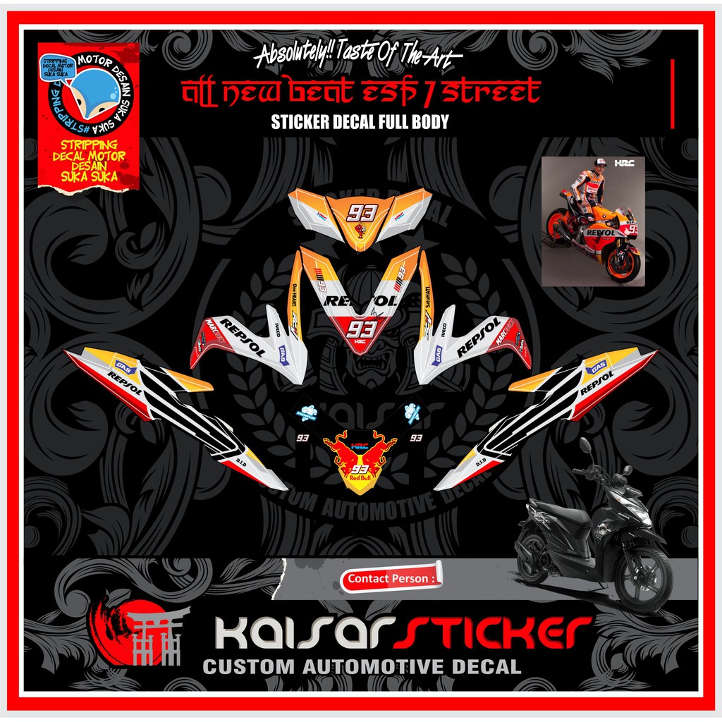 Decal Motor Full Body Beat Street 2019 / Beat Esp New Repsol