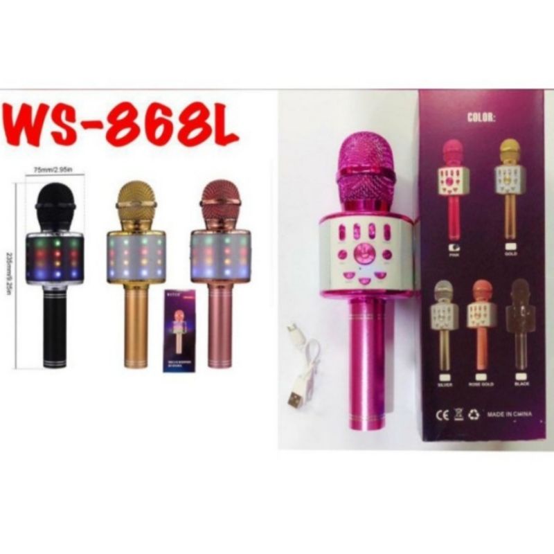 Mic Bluetooth 868 LED - Microphone Led