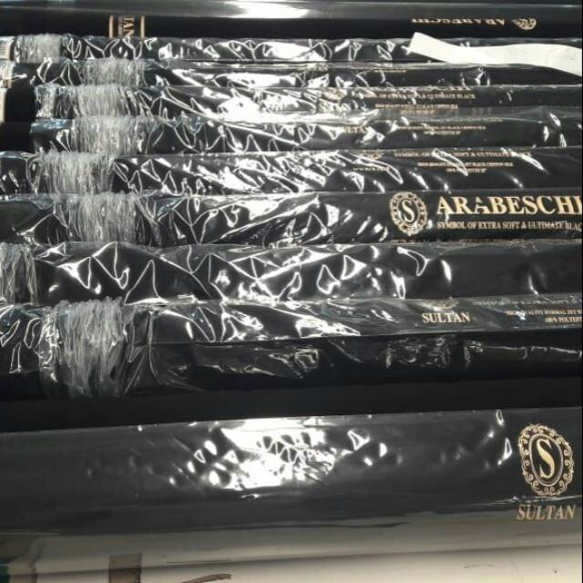 Kain chiffon arabeschi kain sifon jetblack