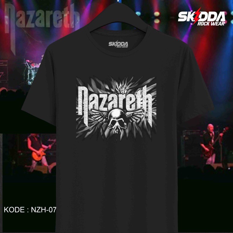 T Shirt Kaos Band Rock NAZARETH - NZH07 - Premium Black NSA