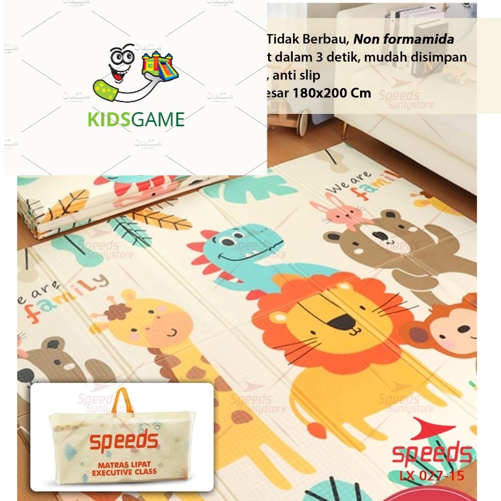 SPEEDS Karpet Lipat Playmat Bayi Karpet Bayi 180x200 cm Matras Bayi Playmat Foam Lipat 027-14