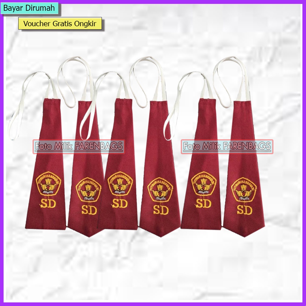 Dasi SD Dasi Sekolah Dasi SD Cowok Dasi SD Cewek  Dasi Bordir Sekolah - Shipintar